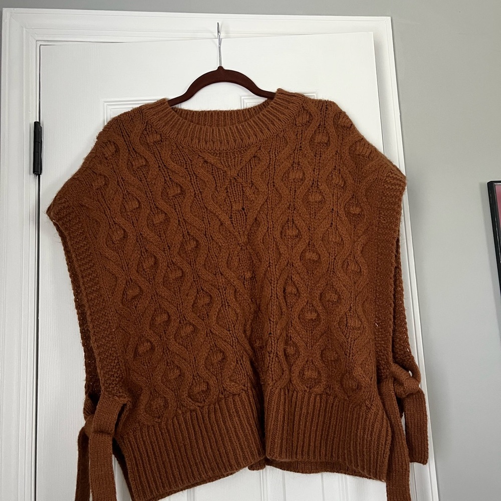 Cable Knit Brown Sweater